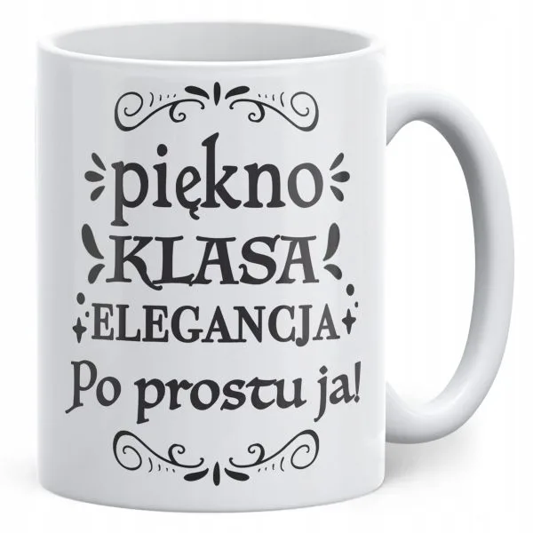 Kubek ceramiczny Dzień Kobiet Piękno Klasa Elegancja Prezent Dla Kobiety