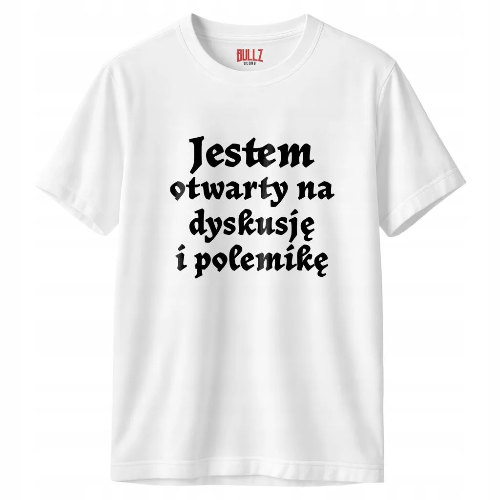 Koszulka biała męska 1670 Jestem Otwarty