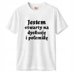 Koszulka biała męska 1670 Jestem Otwarty