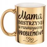 Złoty Kubek ceramiczny Dzień Matki Dla Mamy Upominek Mistrzyni Mama
