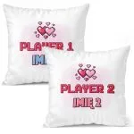 Zestaw Poduszek 38×38 cm Personalizowanych Z okazji Walentynek Dla Graczy