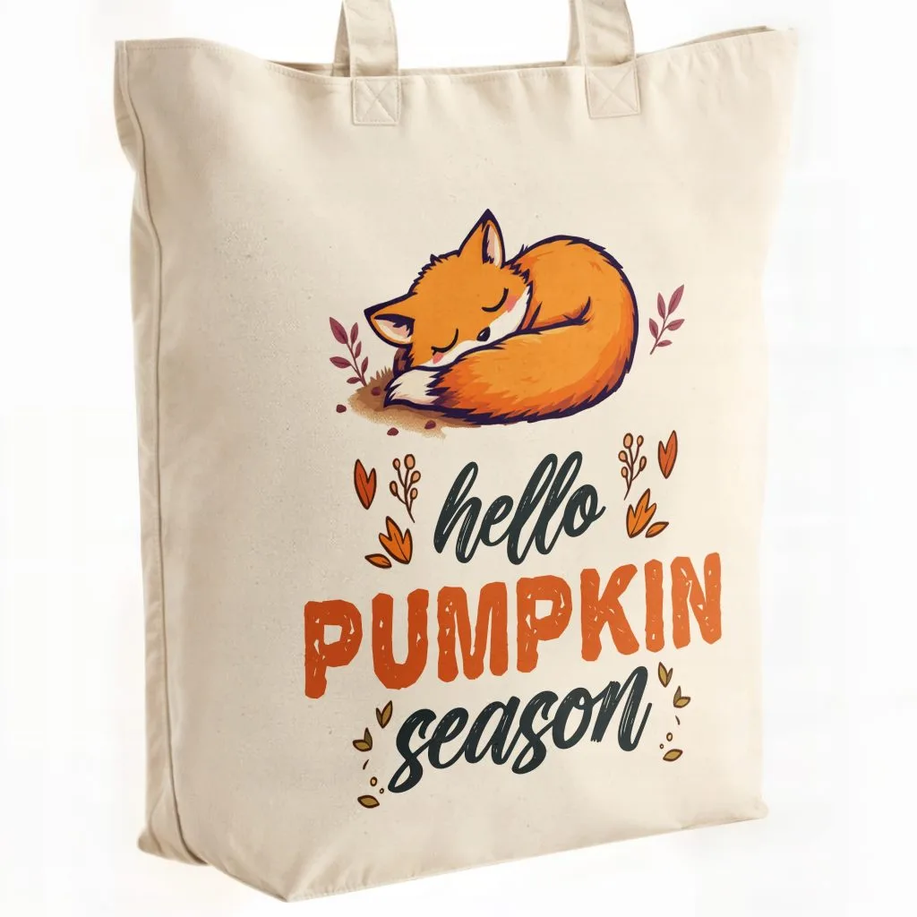 Torba bawełniana premium Jesień Hello Pumpkin Dynia Prezent