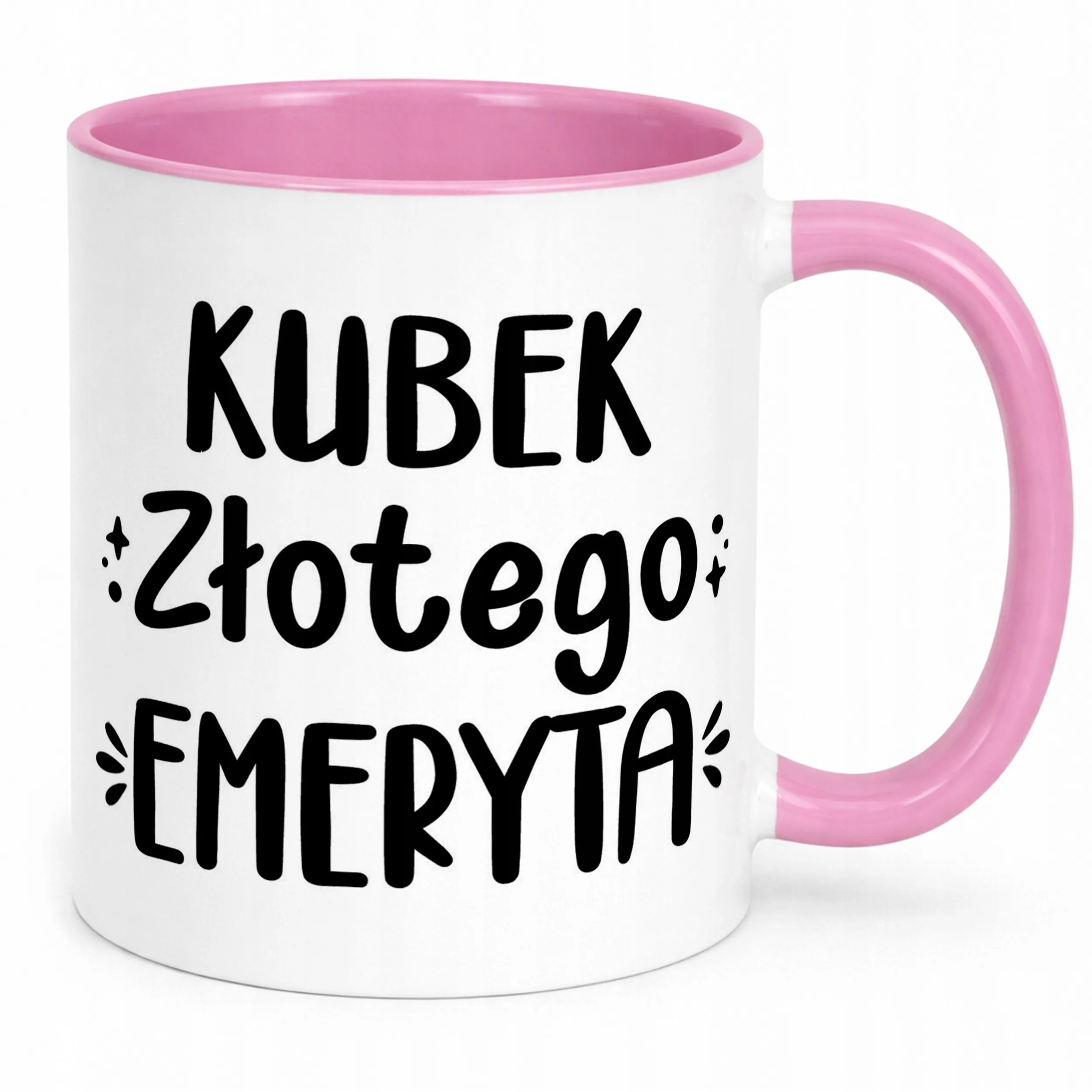 Kubek Różowy z okazji Emerytury Dla Emeryta Prezent Upominek