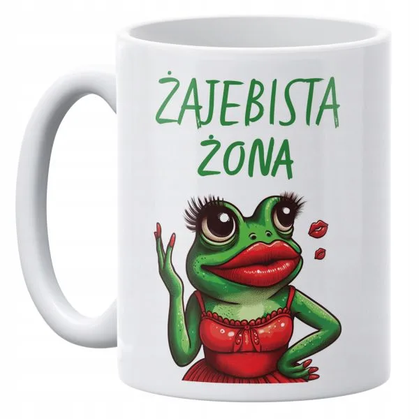 Kubek ceramiczny 330 ml Żajebista Żona Prezent Dla Kobiety Upominek