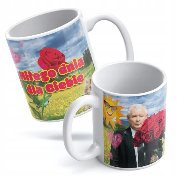 Kubek Prezes Kaczyński PIS Miłego Dnia