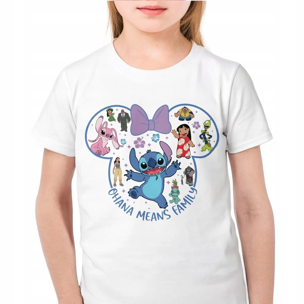 Koszulka biała dziecięca Stitch Lilo i Stich Dla Fanów