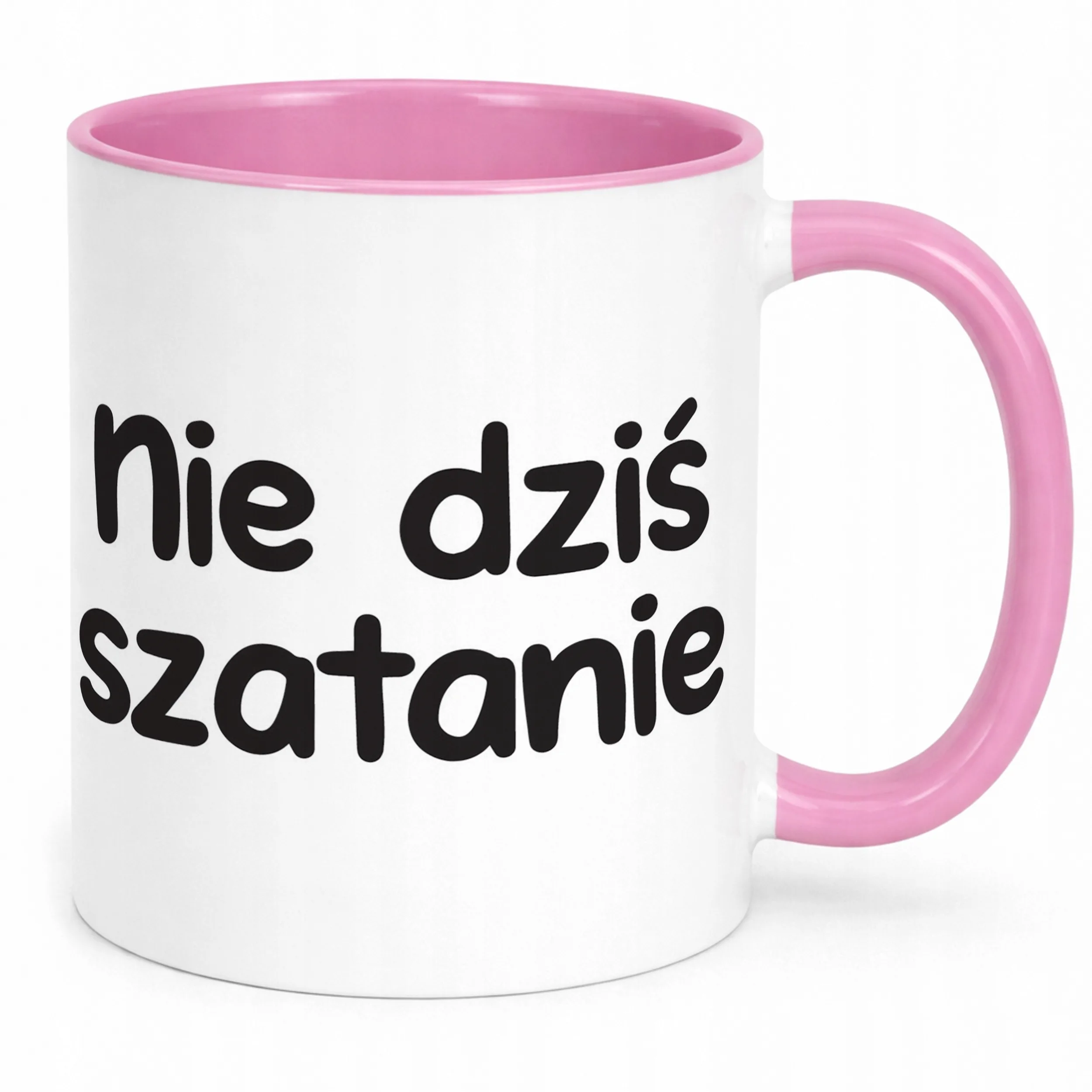Kubek Różowy Nie Dziś Szatanie Śmieszny Zabawny Prezent