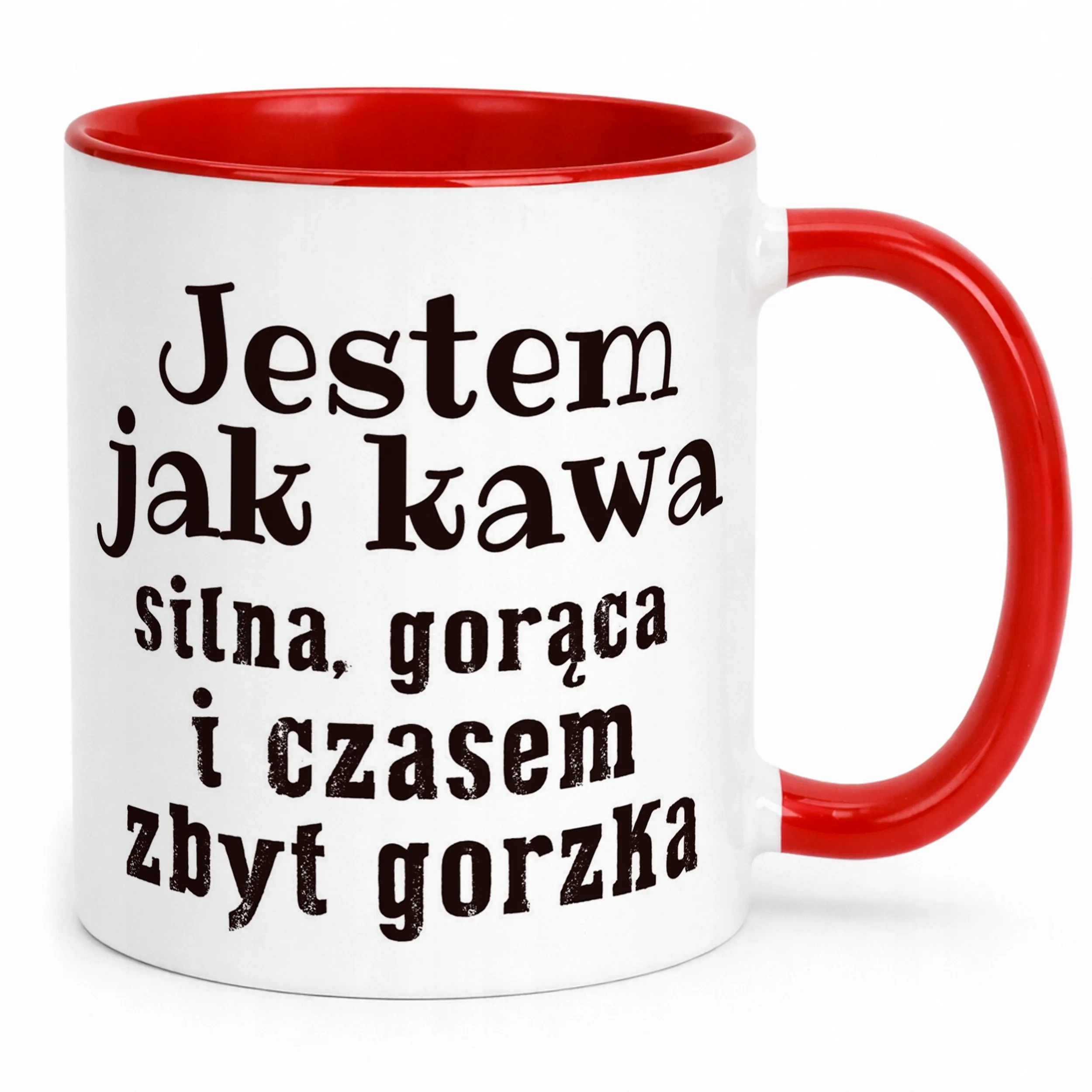 Kubek ceramiczny Jestem Jak Kawa Śmieszny Zabawny Prezent