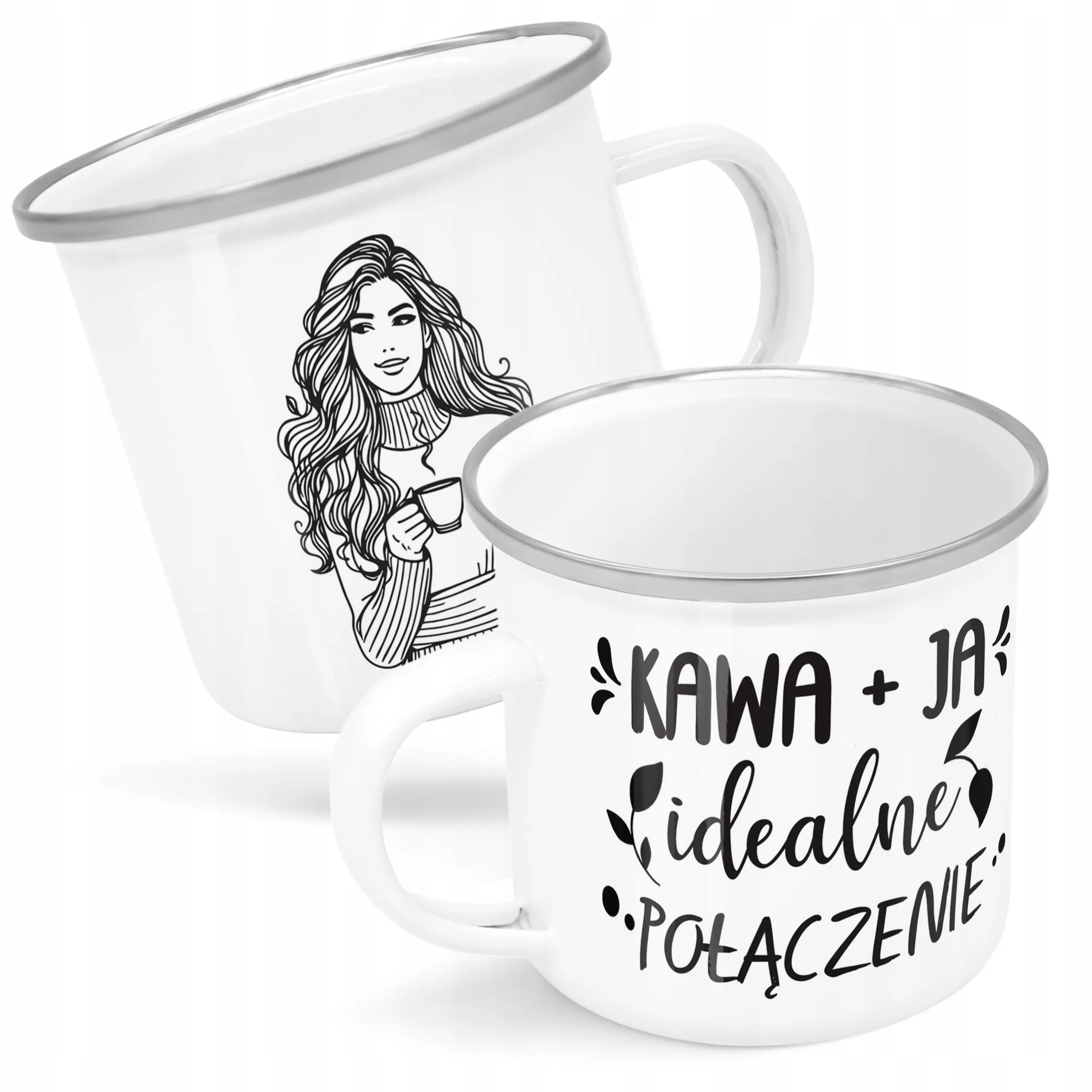 Emaliowany Kubek Garnuszek Dzień Kobiet Dla Kobiety Prezent Upominek