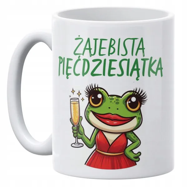 Kubek ceramiczny 330 ml Żajebista 50 Prezent Dla Kobiety Na 50 Urodziny