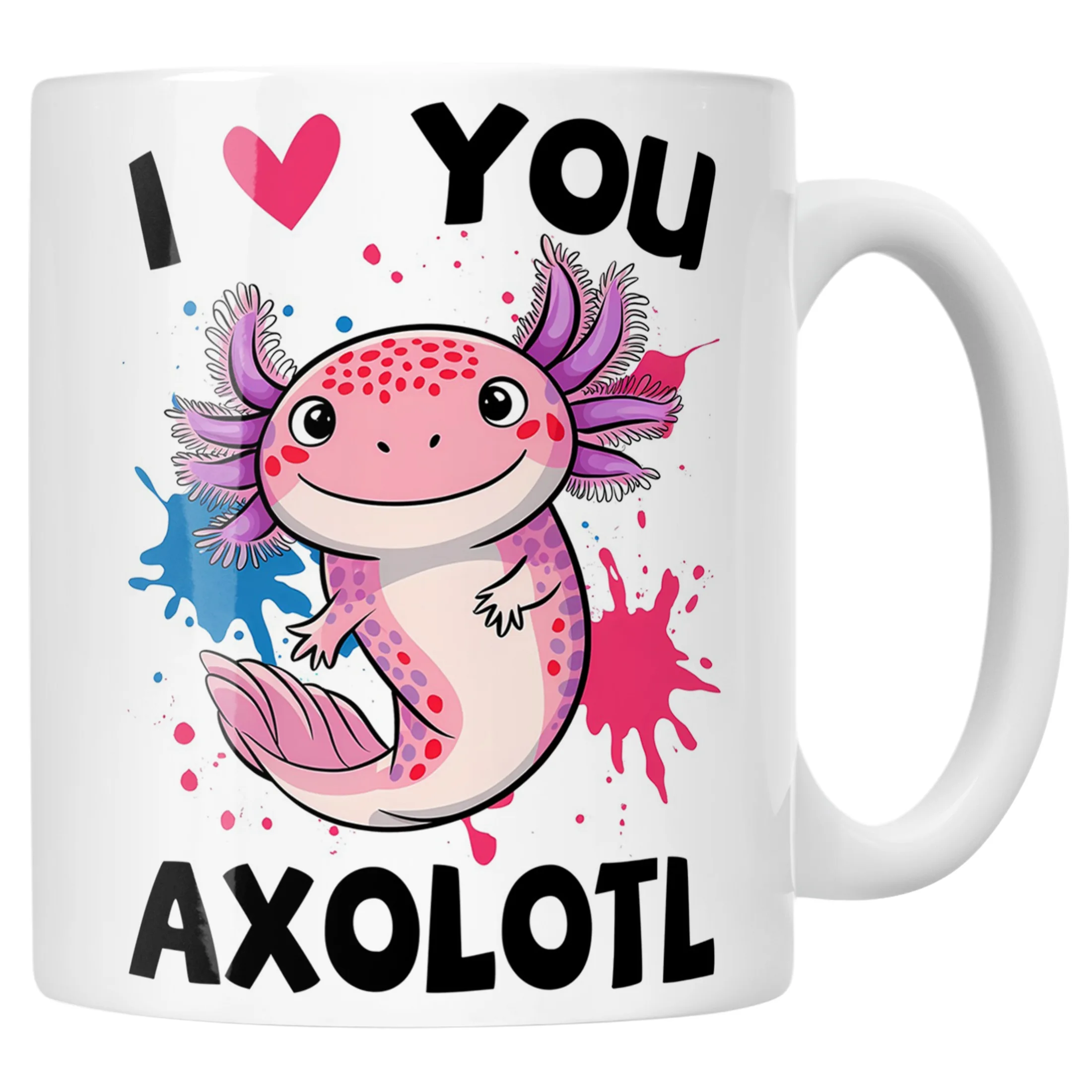 Kubek dla ucznia do szkoły Aksolotl Axolotl Różowy Zwierzak Viral Trend
