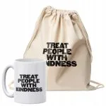 Zestaw plecak bawełniany + kubek Harry Styles Treat People With Kindness