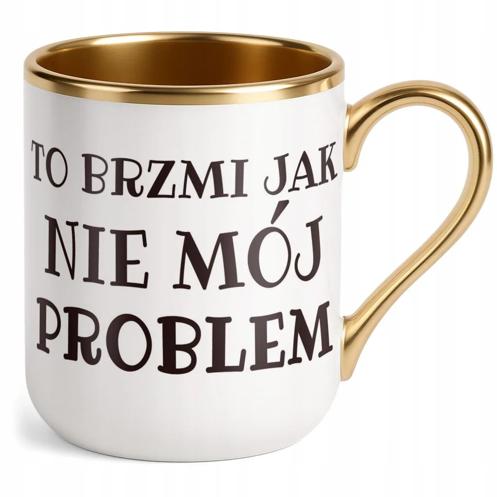 Kubek Premium Złoty To Brzmi Jak Nie Mój Problem Zabawny Prezent