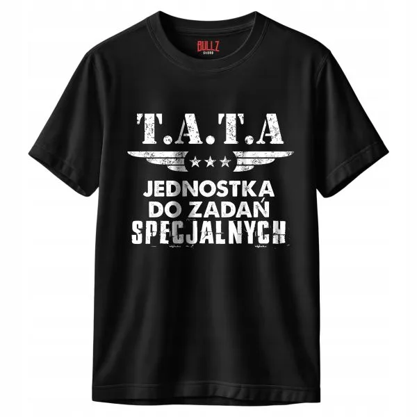 Koszulka czarna męska Dzień Ojca Dla Taty Prezent