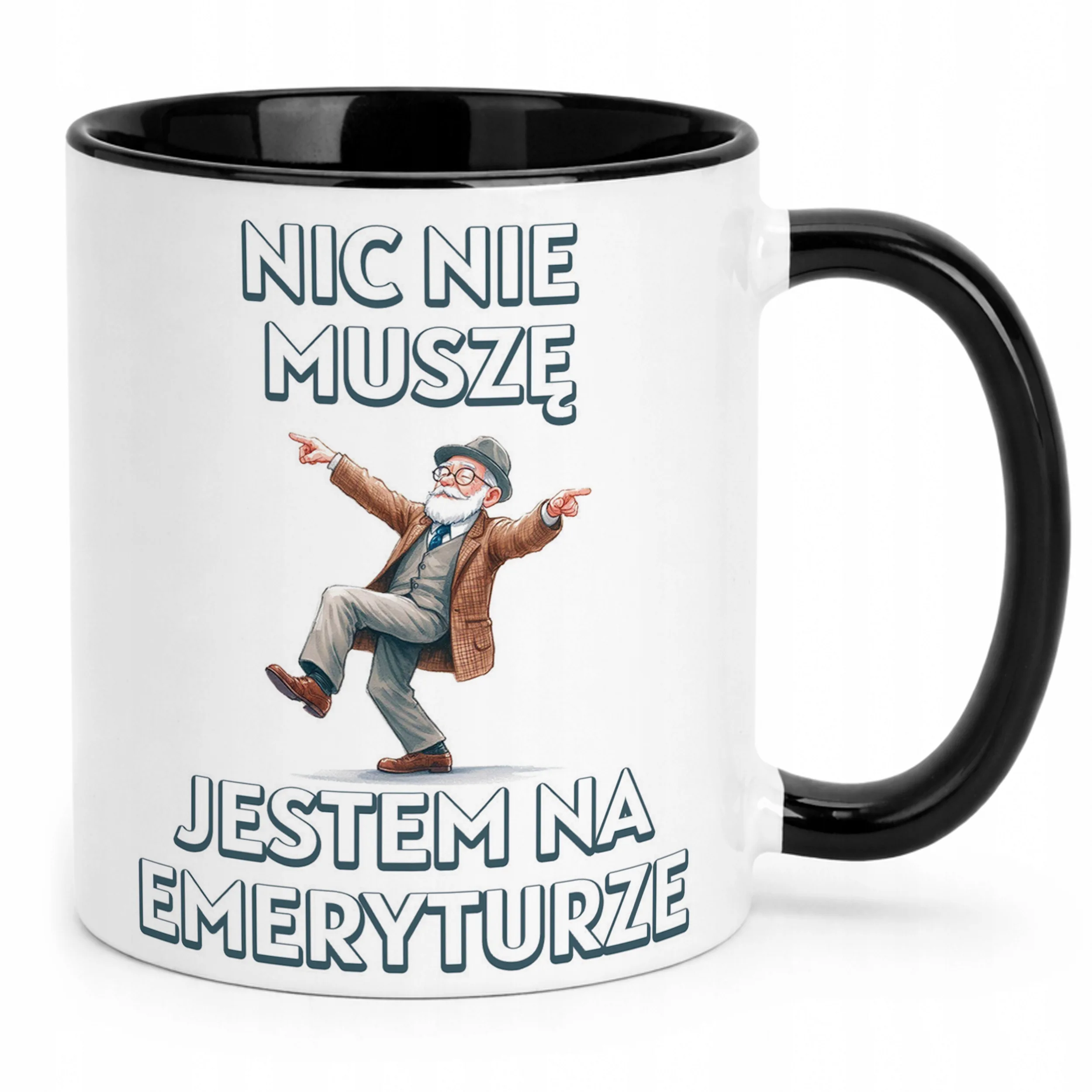 Kubek Czarny Z okazji Emerytury Dla Emeryta Prezent Upominek