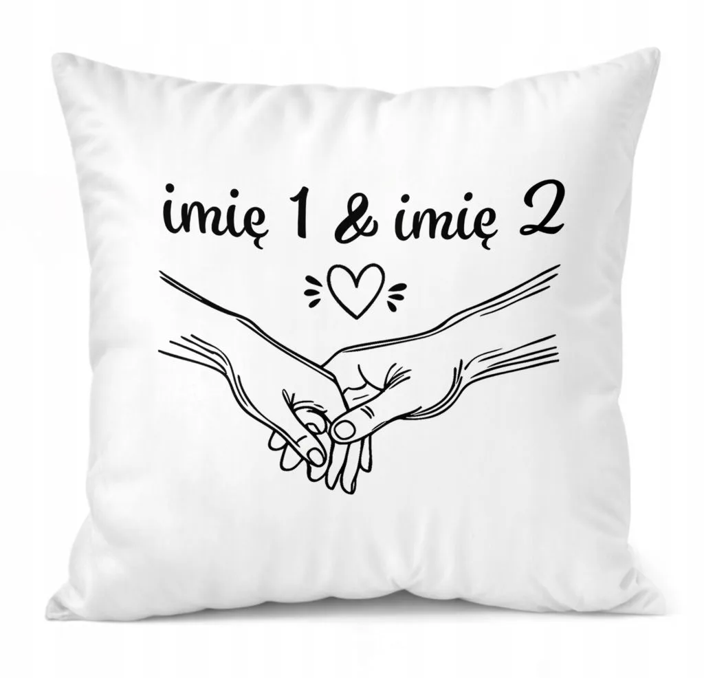 Poduszka 38x38cm Personalizowana Z okazji Walentynek Z imionami Prezent