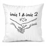 Poduszka 38x38cm Personalizowana Z okazji Walentynek Z imionami Prezent
