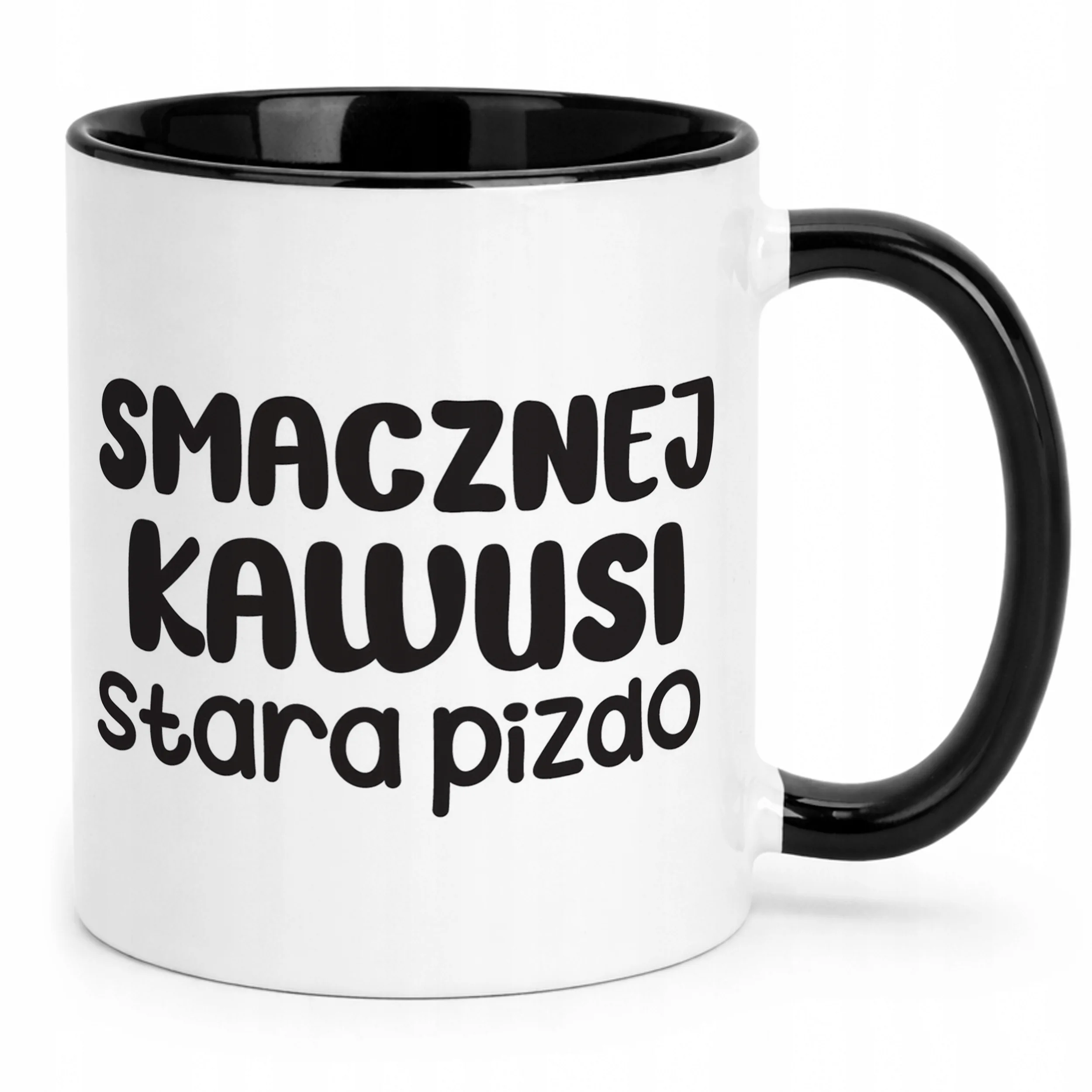 Kubek Czarny Smacznej Kawus Stara Piz*o Śmieszny Zabawny Prezent