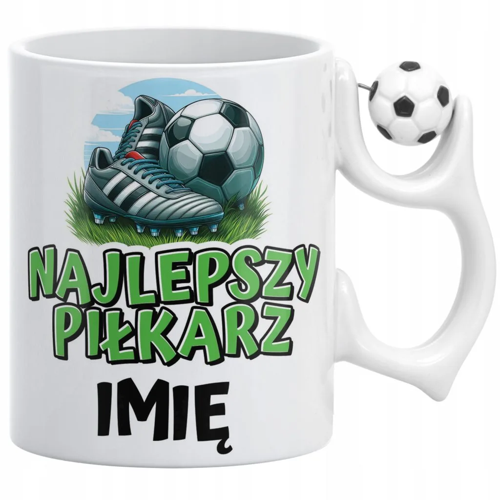 Kubek piłkarski personalizowany Najlepszy Piłkarz Dla Piłkarza Prezent