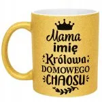 Złoty kubek brokatowy Personalizowany Dzień Matki Dla Mamy Prezent