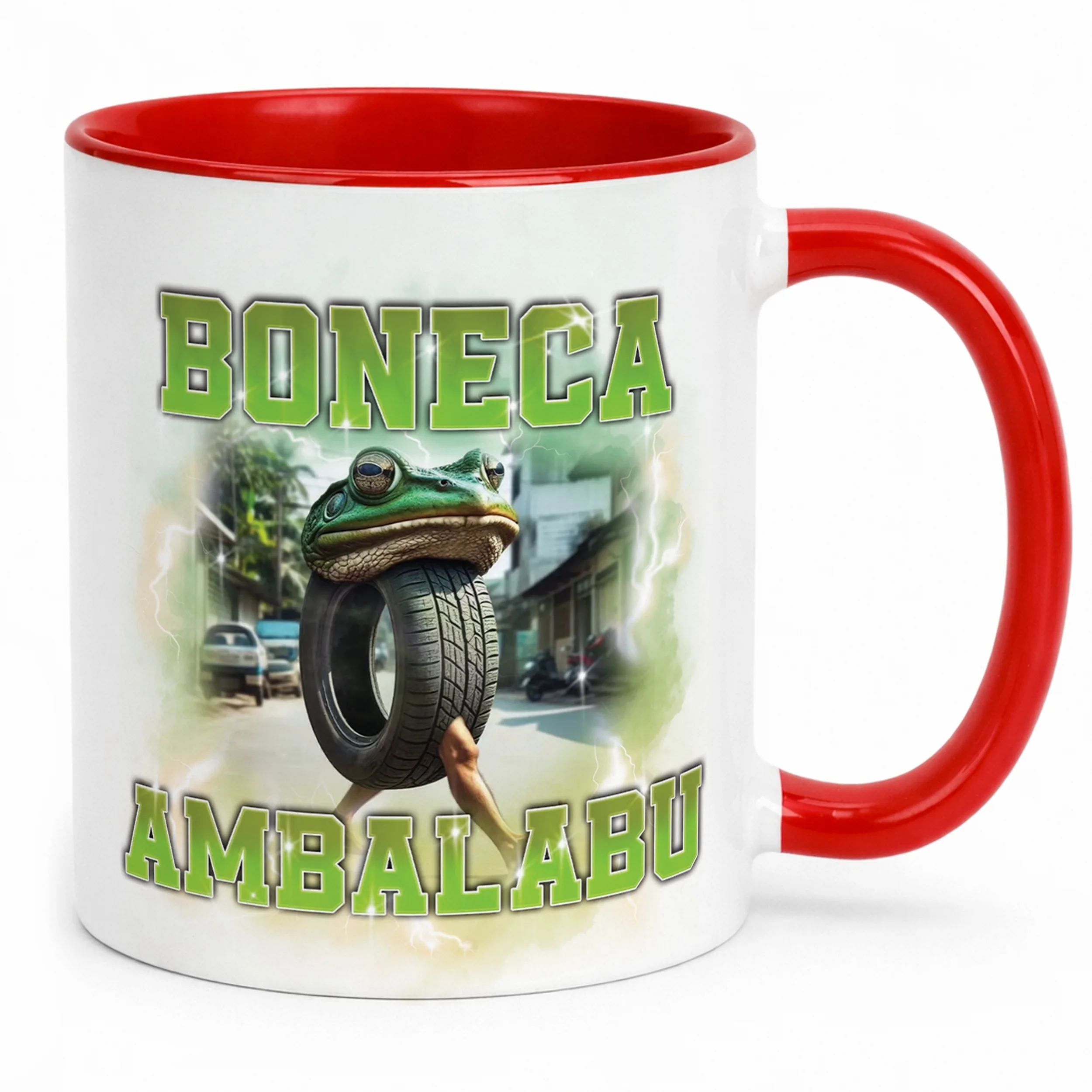 Kubek ceramiczny BRAINROT Boneca Ambalabu Memy Zabawny TikTok Viral
