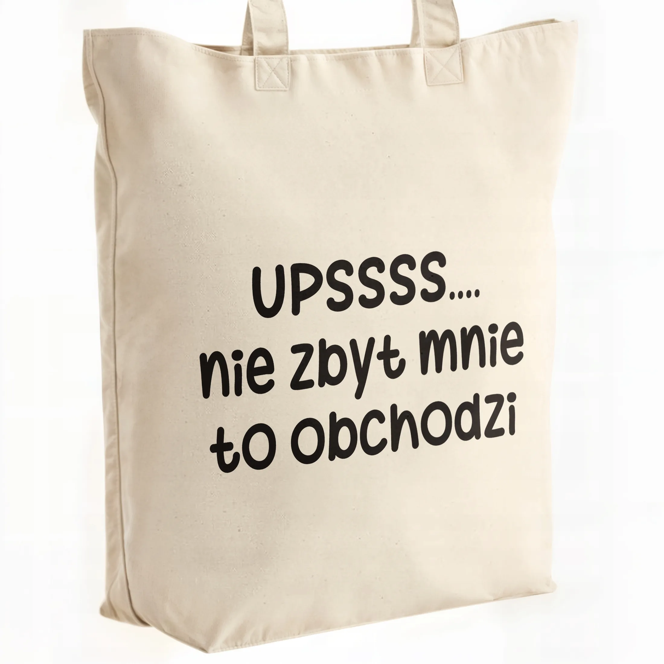 Torba bawełniana premium Ups Nie Zbyt Mnie To Obchodzi Prezent