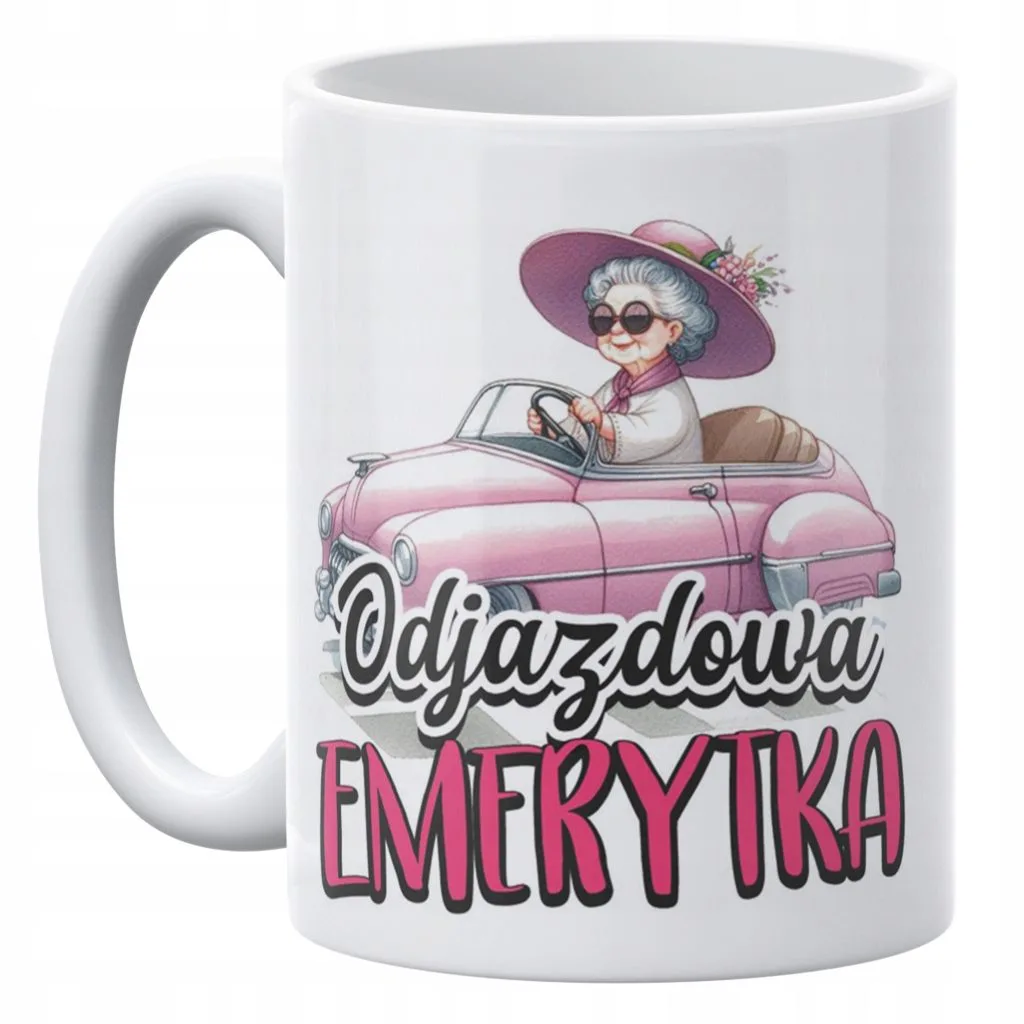 Kubek ceramiczny 330 ml Dla Emerytki Z Okazji Emerytury Prezent Zabawny