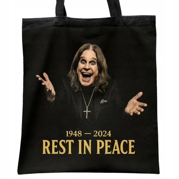 Torba bawełniana czarna na zakupy Ozzy Osbourne Black Sabbath