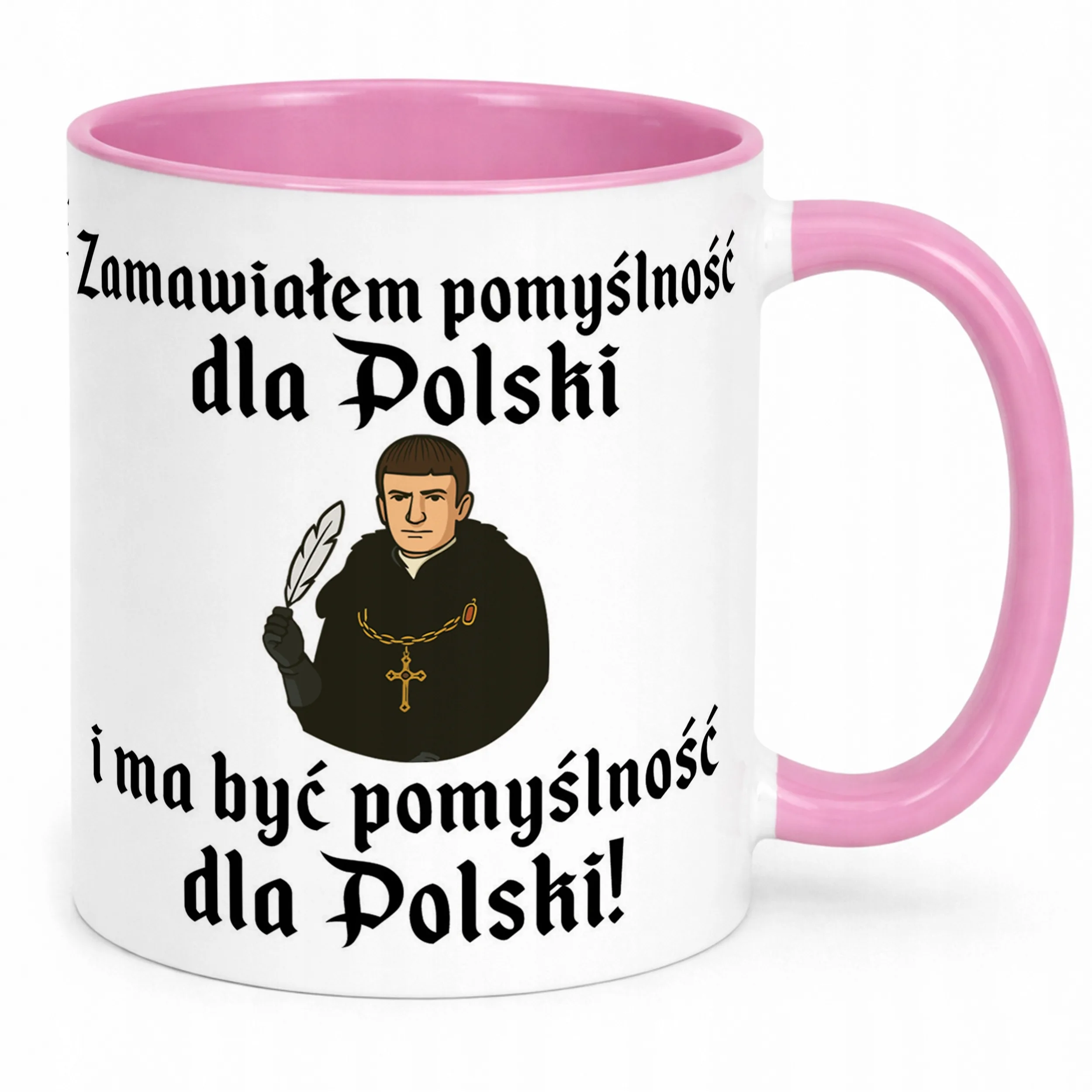 Kubek Różowy 1670 Zamawiałem Pomyślność Dla Polski Jakub Prezent