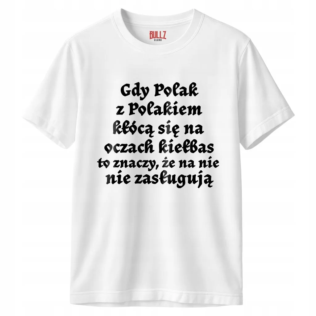 Koszulka biała męska 1670 Gdy Polak Z Polakiem r. 3XL