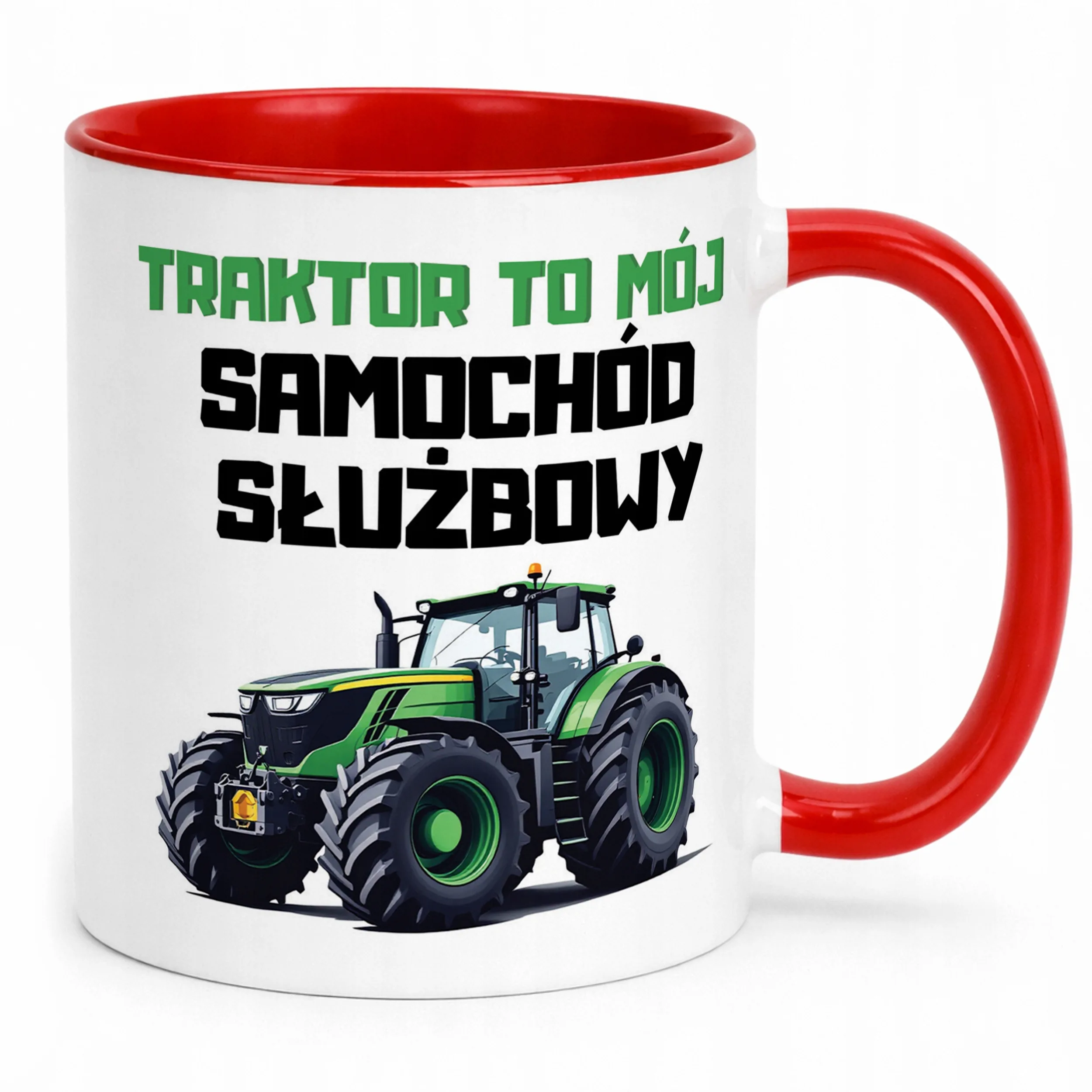 Kubek Czerwony Rolnik Dla Rolnika Traktor Zabawny Prezent Upominek