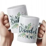 Zestaw Kubków Ceramicznych 330 ml Dzień Babci i Dziadka Prezent Upominek