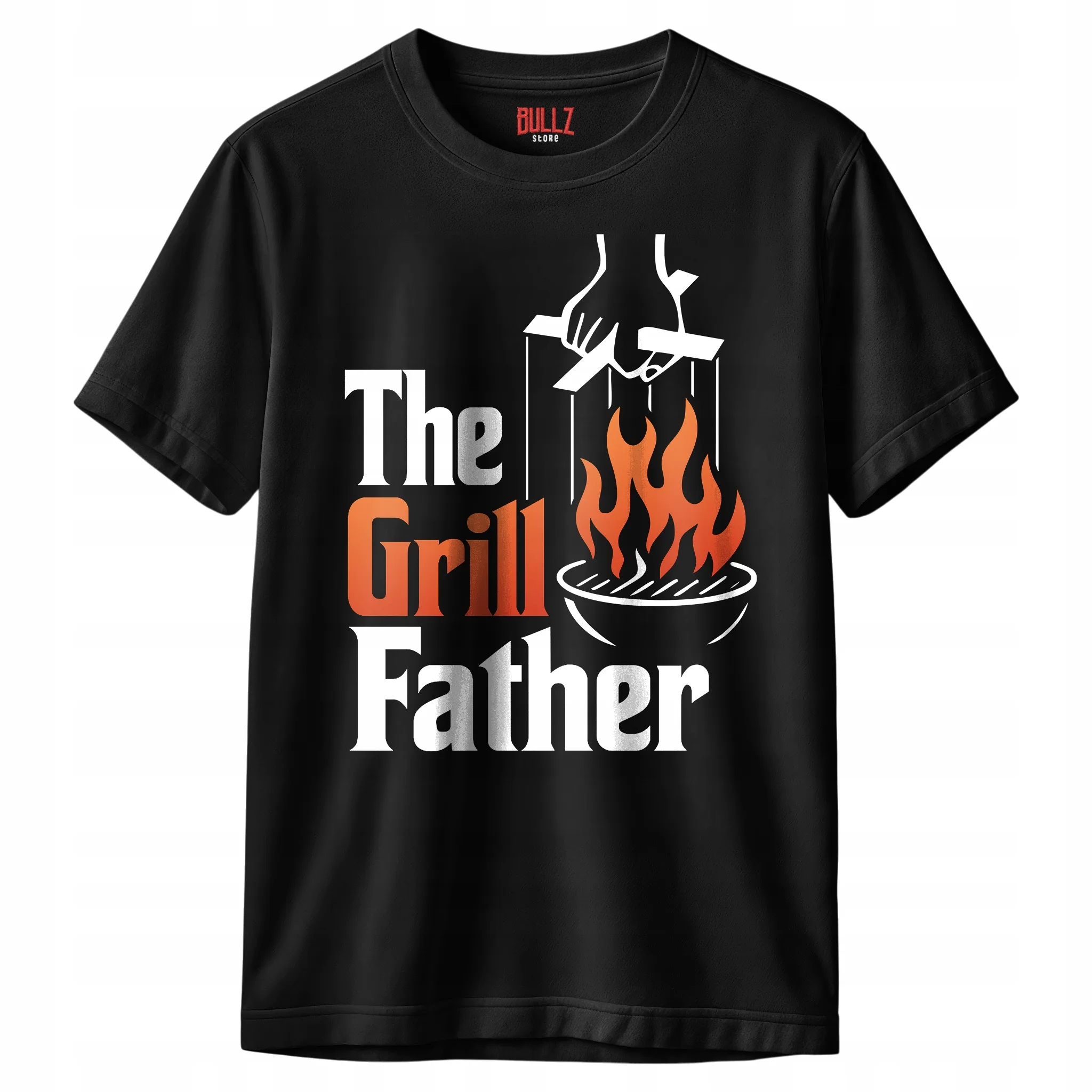 Koszulka czarna męska The Grill Father Zabawny Prezent r. 3XL