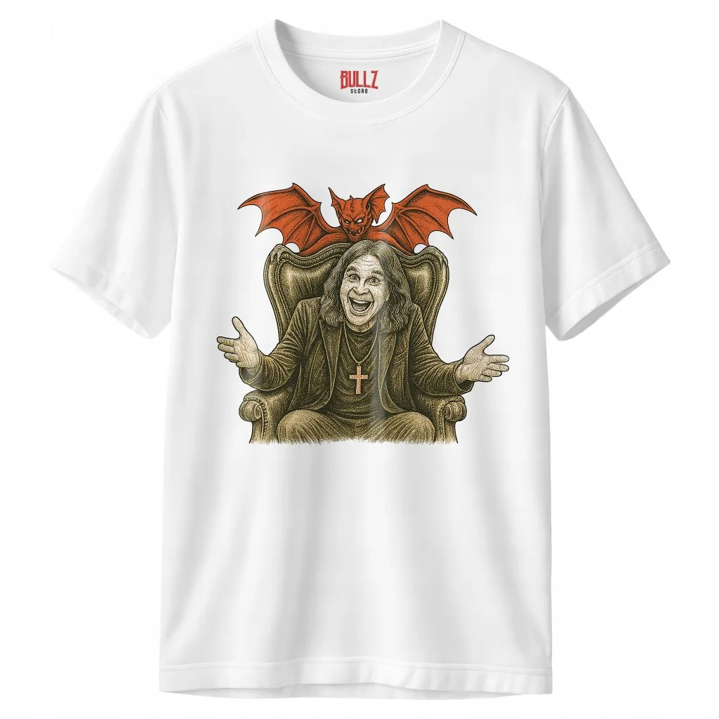 Koszulka biała męska Ozzy Osbourne Black Sabbath Dla Fanów r. 3XL