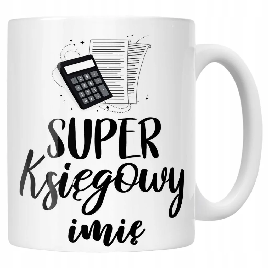 Kubek Ceramiczny Personalizowany Super Księgowy Prezent Upominek