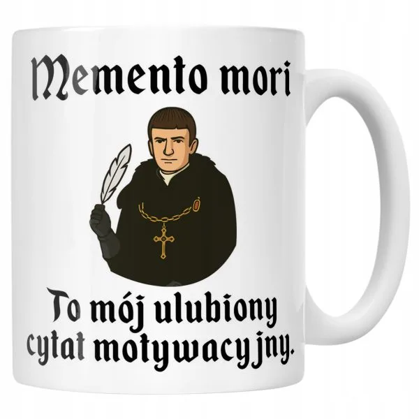 Kubek ceramiczny 1670 Memento Mori Cytat Motywacyjny Jakub Prezent