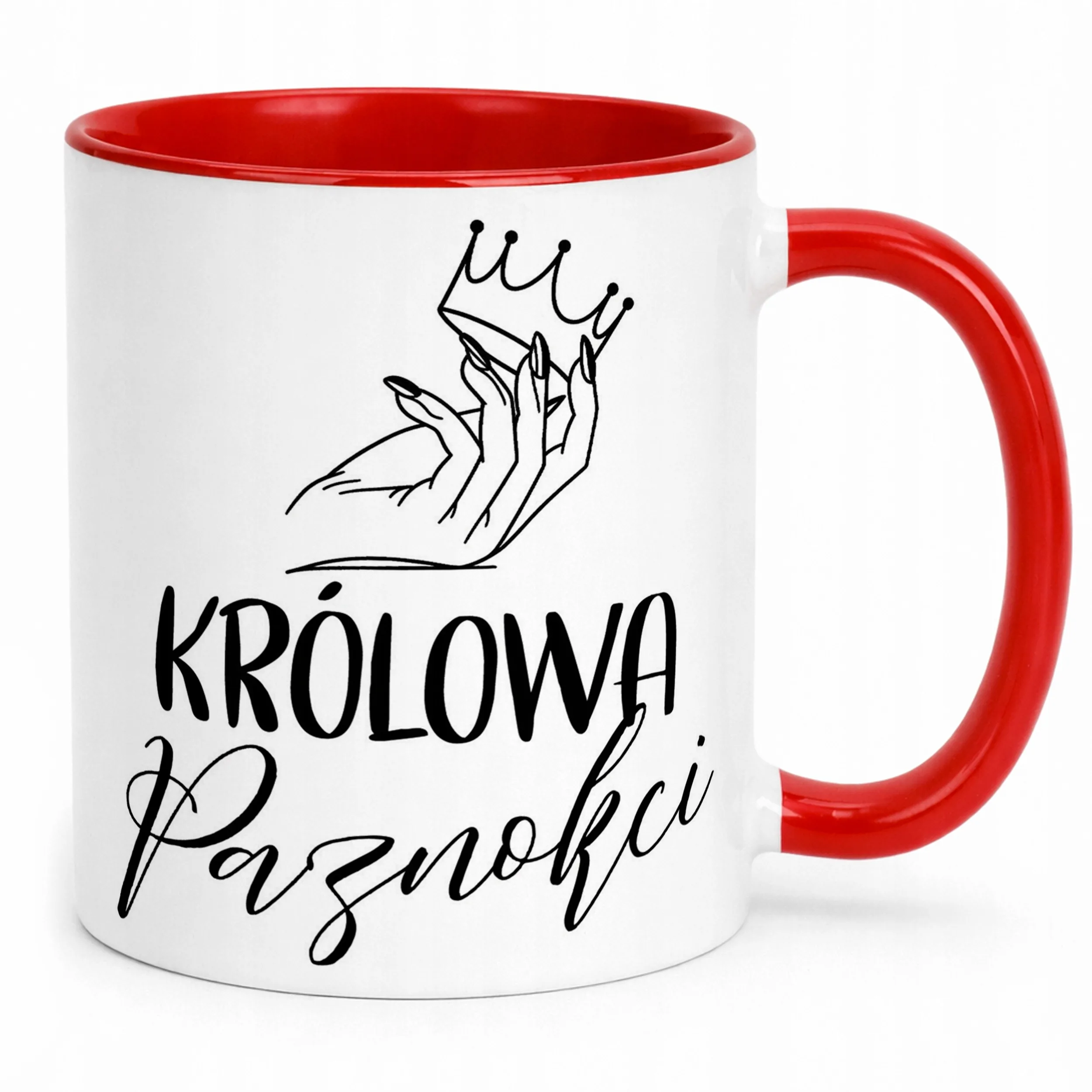 Kubek Czerwony Królowa Paznokci Dla Stylistki Paznokci Prezent