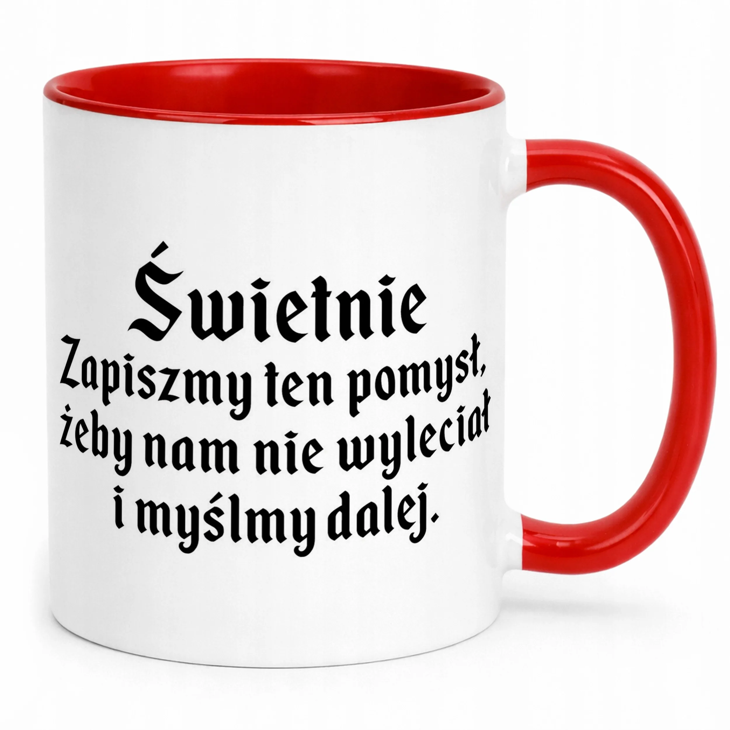Kubek ceramiczny 1670 Zapiszmy Ten Pomysł I Myślmy Dalej Jan Paweł