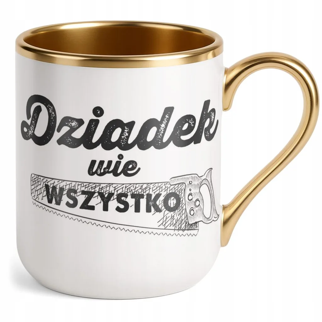 Kubek Premium Złoty Dzień Dziadka Dla Dziadka Prezent Upominek