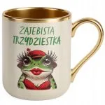 Kubek Premium Złoty Ecru Żajebista 30 Dla Kobiety Na Urodziny Prezent