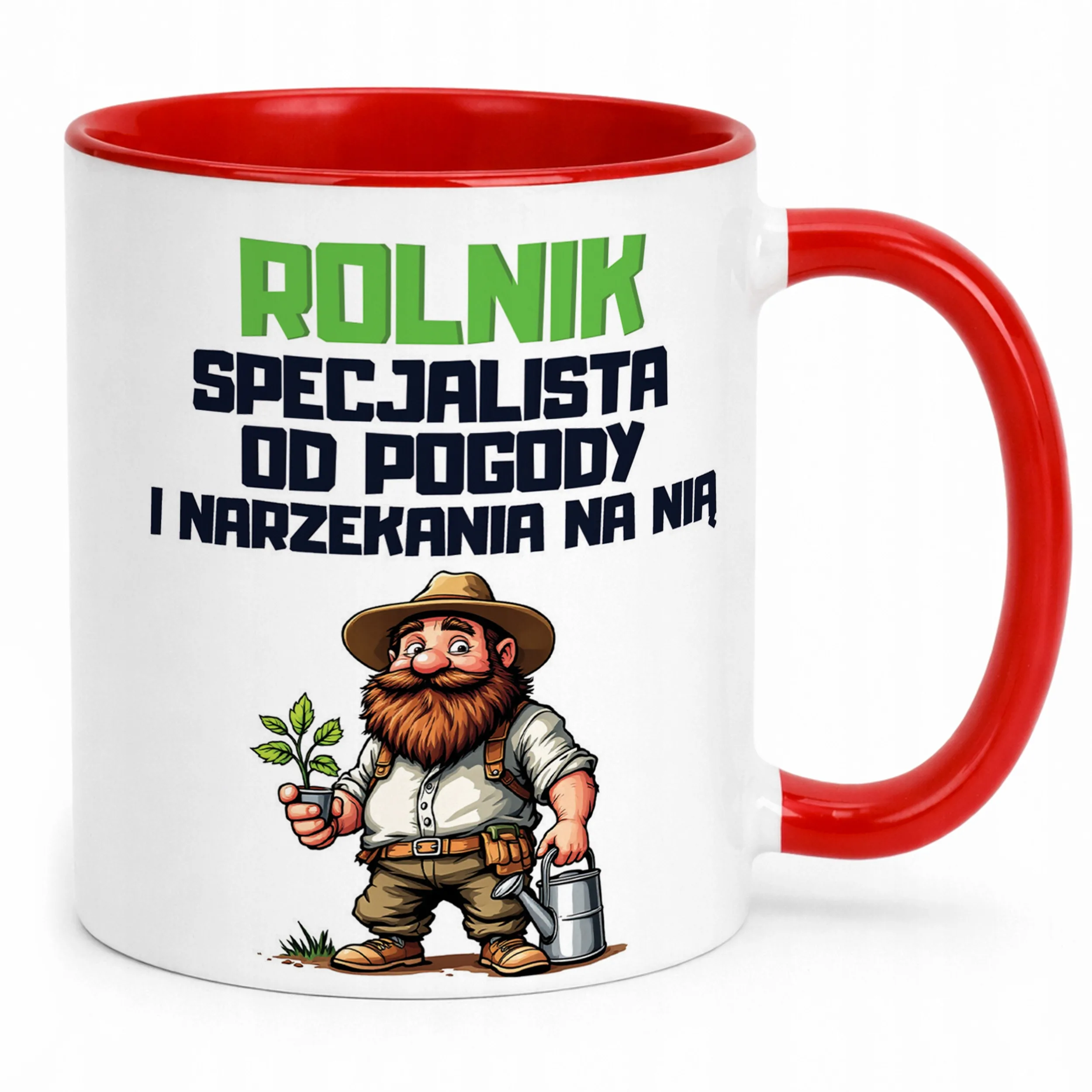 Kubek Czerwony Rolnik Dla Rolnika Traktor Zabawny Prezent Upominek