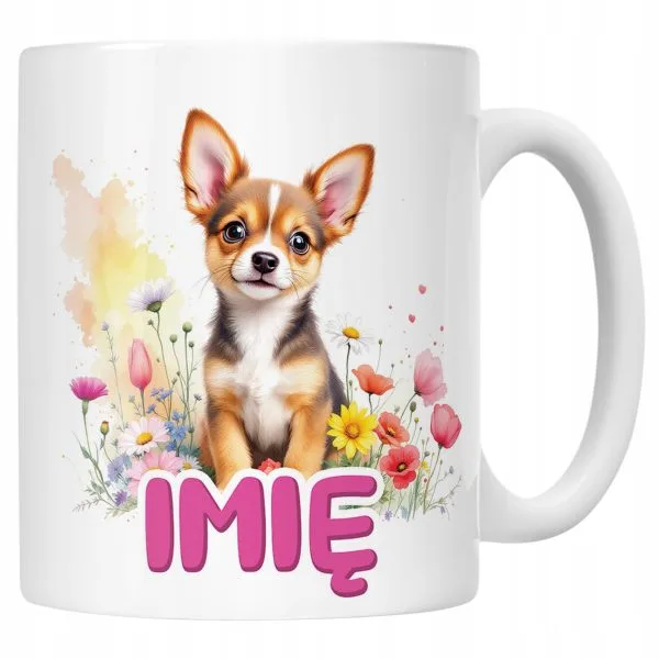 Kubek ceramiczny personalizowany Pies Piesek Zwierzak Słodki Dla Dzieci