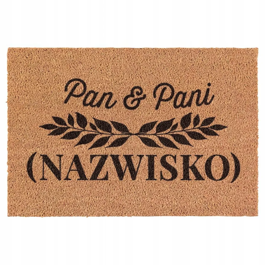 Wycieraczka Personalizowana Pan i Pani kokosowa pod drzwi 60x40cm