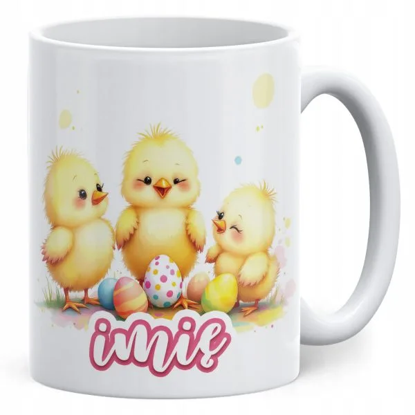 Kubek ceramiczny Wielkanocny Personalizowany Z okazji Świąt Wielkanocnych