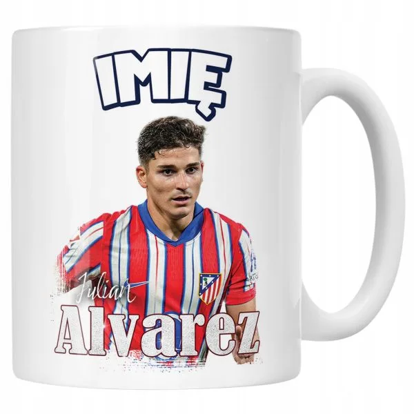 Kubek personalizowany Julián Álvarez dla kibiców Atlético Madryt Prezent