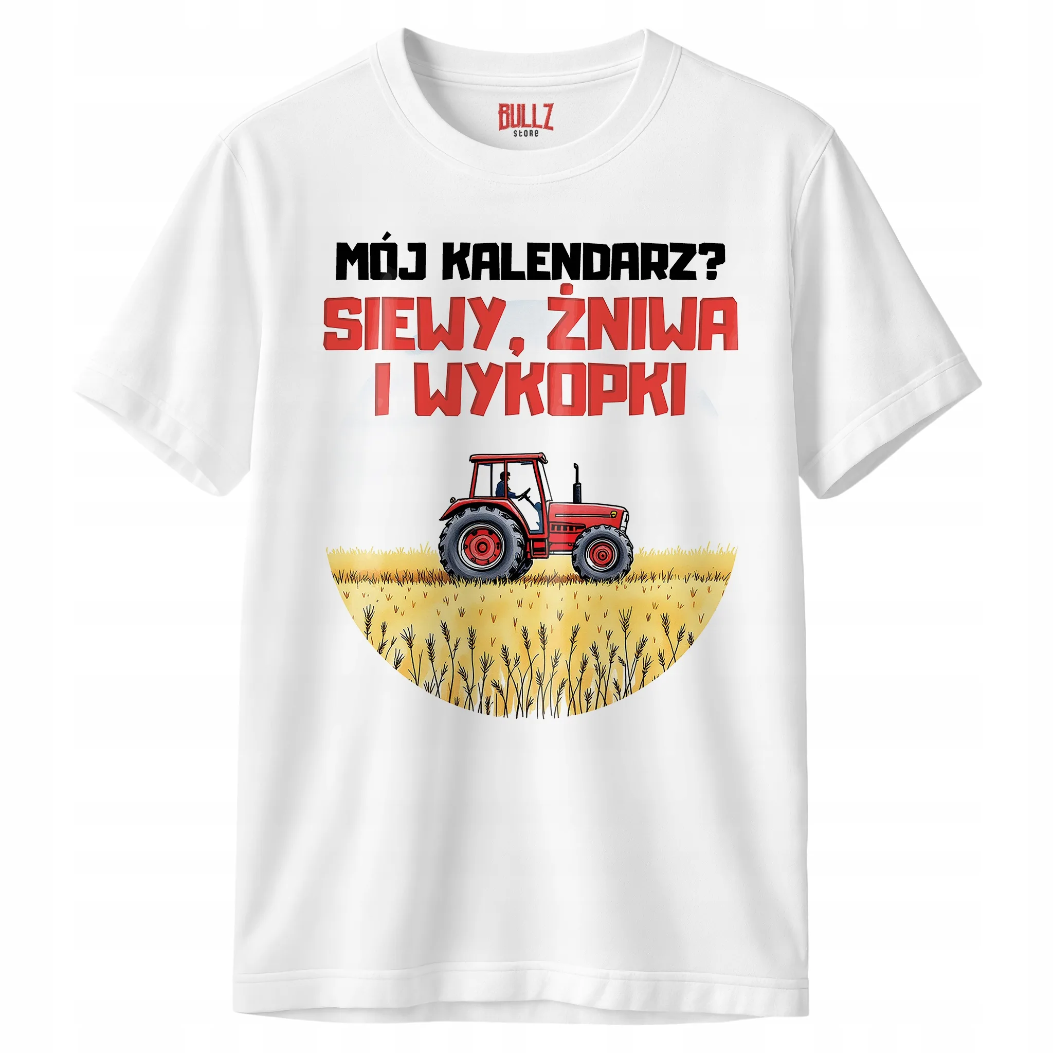 Koszulka biała męska Dla Rolnika Zabawny Prezent Upominek
