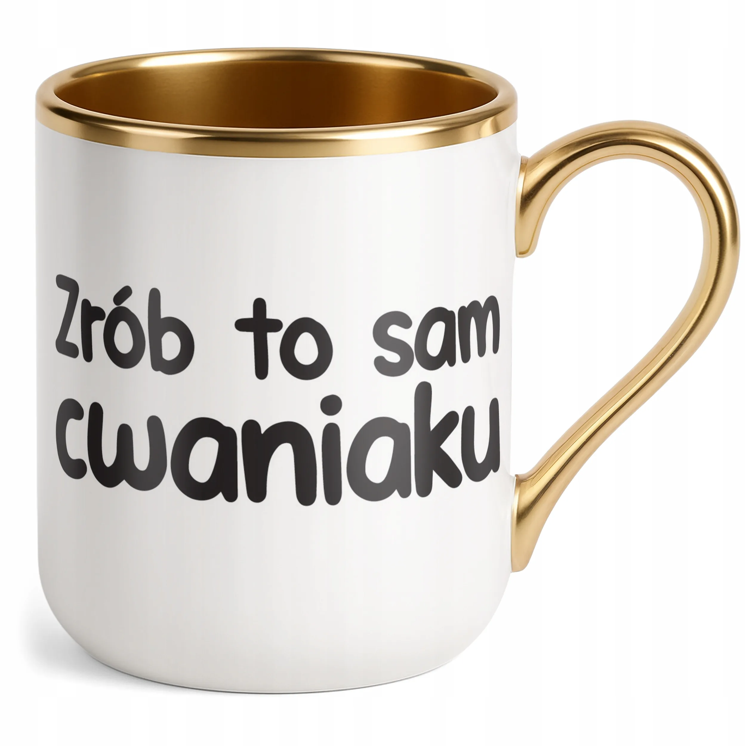Kubek Premium Złoty Zrób To Sam Cwaniaku Śmieszny Zabawny Prezent
