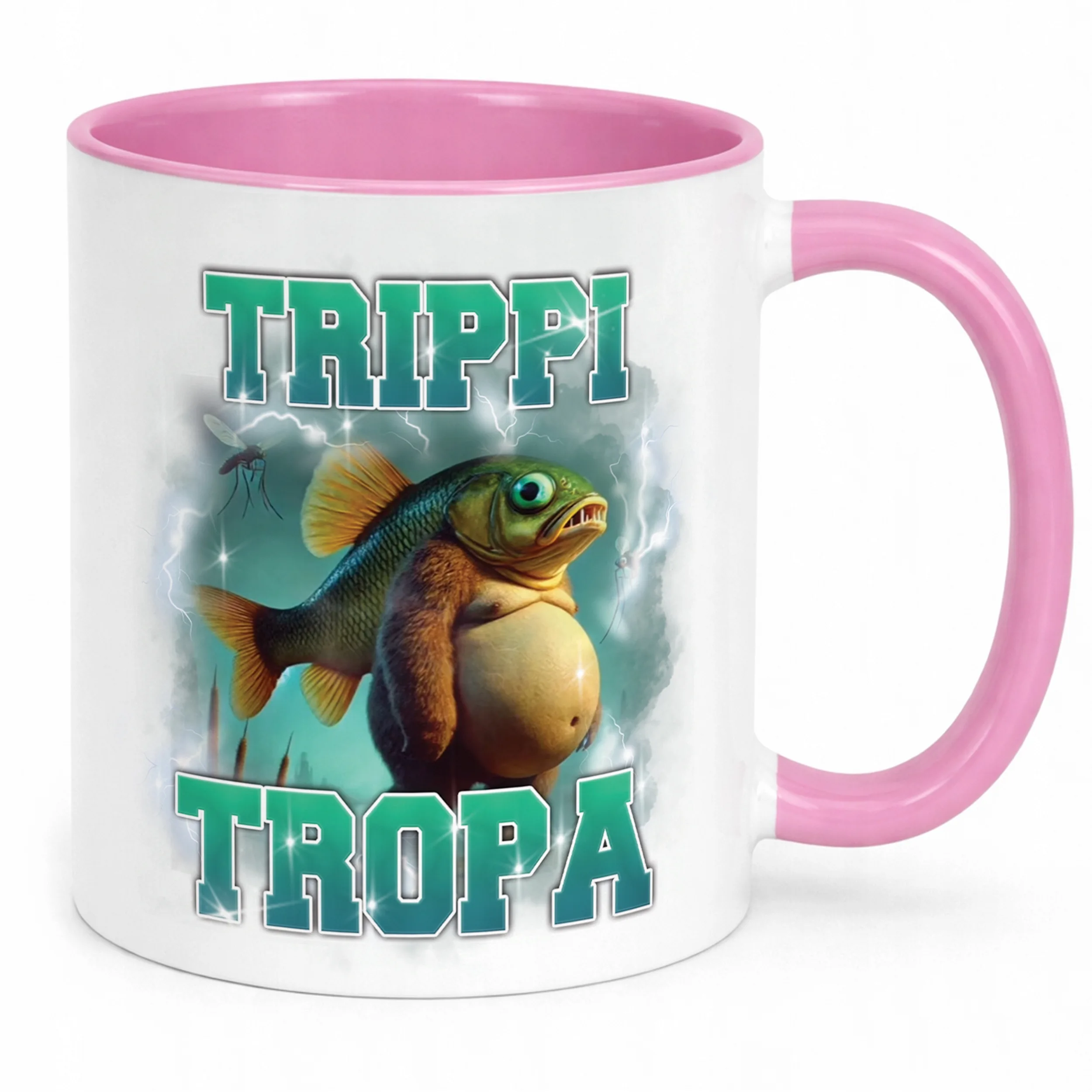 Kubek Różowy BRAINROT Trippi Troppi Memy Zabawny TikTok Viral