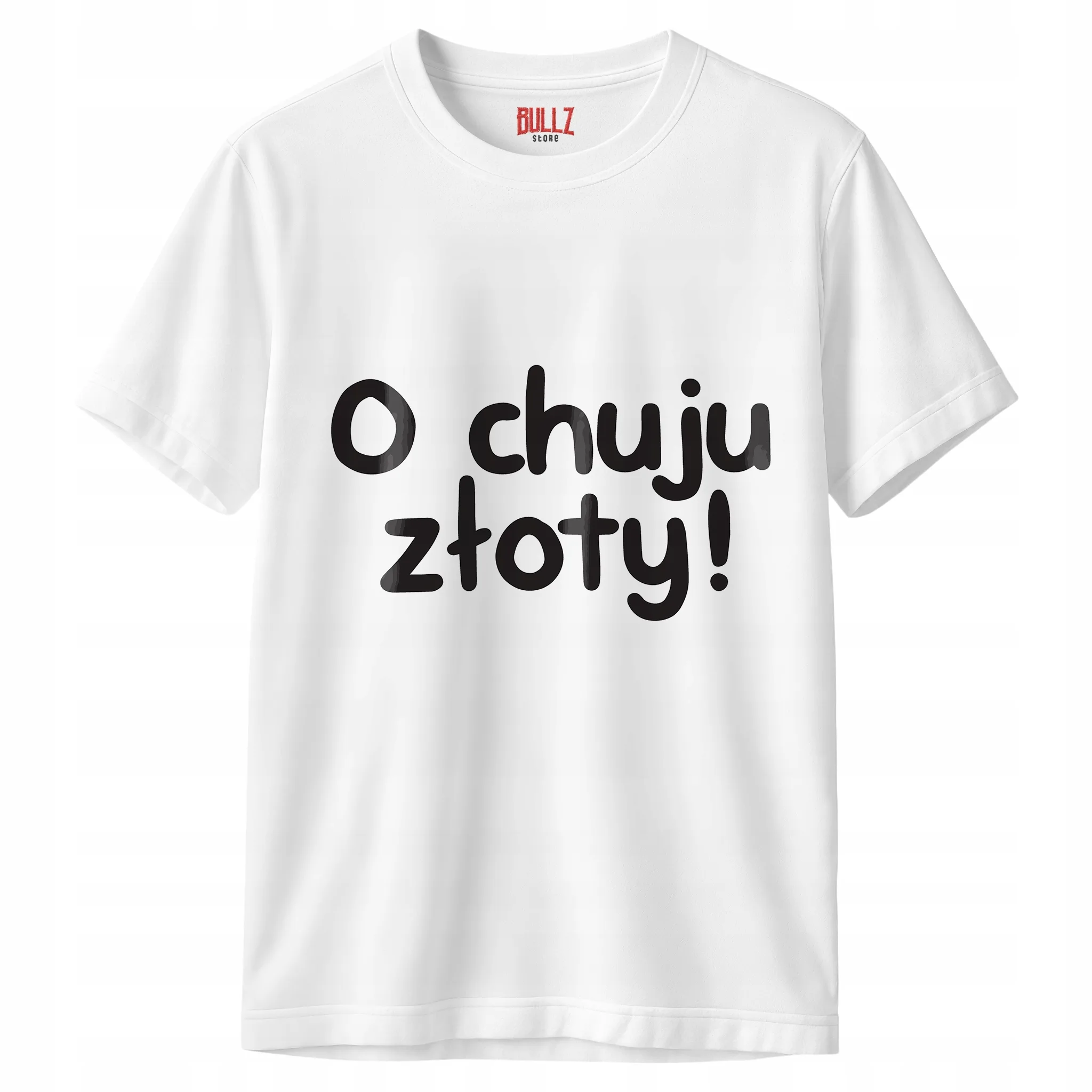 Koszulka biała męska O Ch**u Złoty Zabawny Prezent