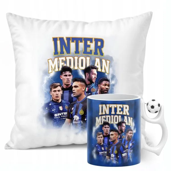 Zestaw Kubek Piłkarski + Poduszka Inter Mediolan Martínez